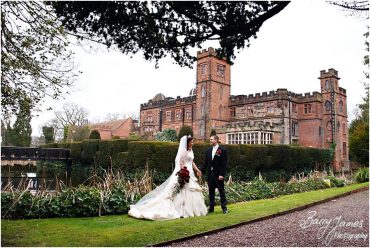Creative elegant portraits of Bride and Groom around the stunning gardens of New Hall in Walmley by Contemporary Wedding Photographer Barry James