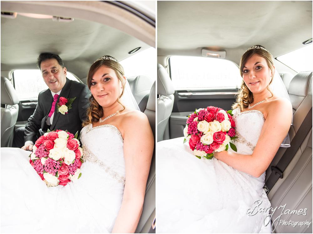 Contemporary photographs capturing the arrival of the bridal party at Calderfields in Walsall by Walsall Wedding Photographers Barry James