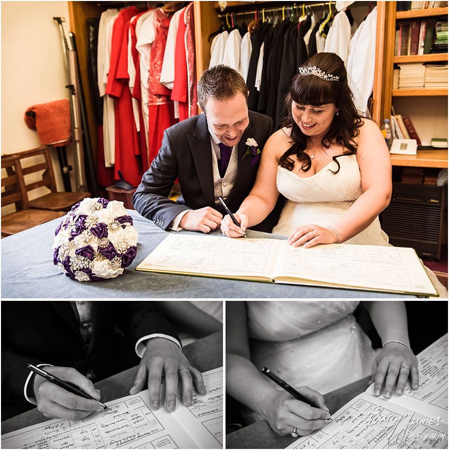 Traditional wedding photography at Rushall Parish Church in Walsall by Walsall Wedding Photographer Barry James