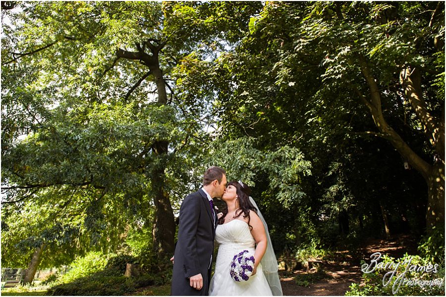Relaxed natural photographs on the wedding day at Walsall Arboretum in Walsall by Walsall Wedding Photographer Barry James