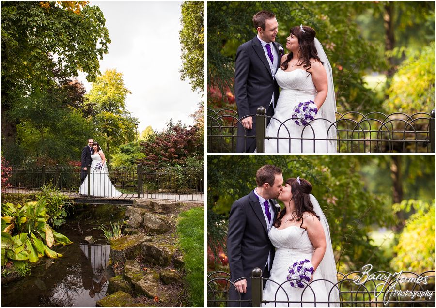 Relaxed natural photographs on the wedding day at Walsall Arboretum in Walsall by Walsall Wedding Photographer Barry James