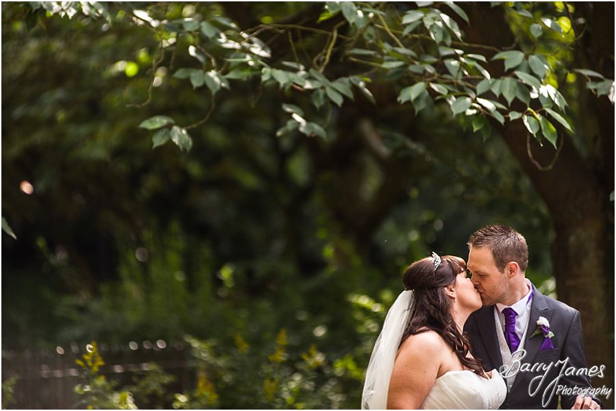 Creative portraits on the lakeside at Walsall Arboretum in Walsall by Walsall Wedding Photographer Barry James