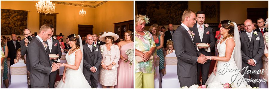 Creative contemporary photos capturing the emotion and story of the wedding ceremony at Hawkesyard Estate in Rugeley by Rugeley Wedding Photographer Barry James