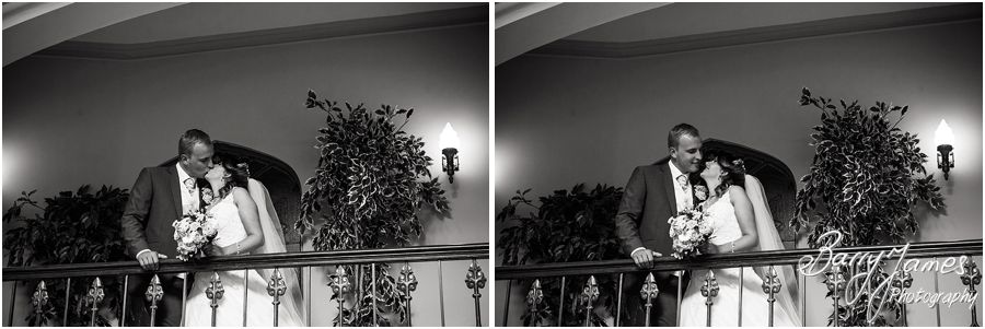 Portraits on the staircase and landing of Hawkesyard Estate in Rugeley by Rugeley Wedding Photographer Barry James
