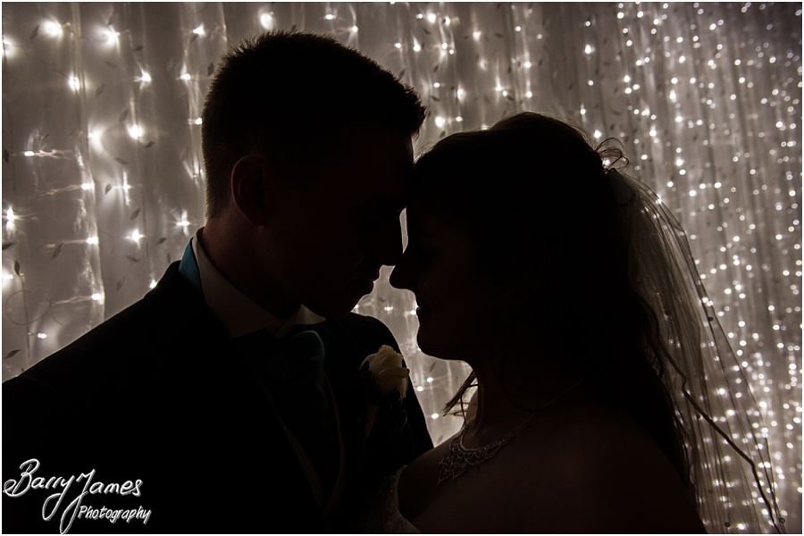 First dance creatively photographed by recommended wedding photographer at Hawkesyard Hall in Rugeley by Reportage Wedding Photographer Barry James