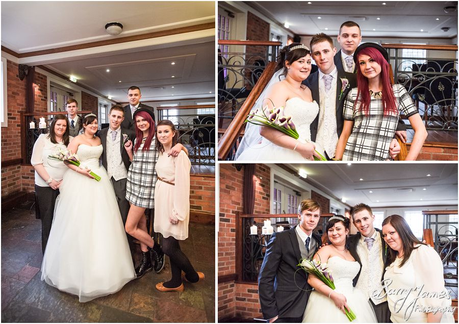 Relaxed wedding photos of family at The Mill in Worston by Creative Contemporary Wedding Photographer Barry James