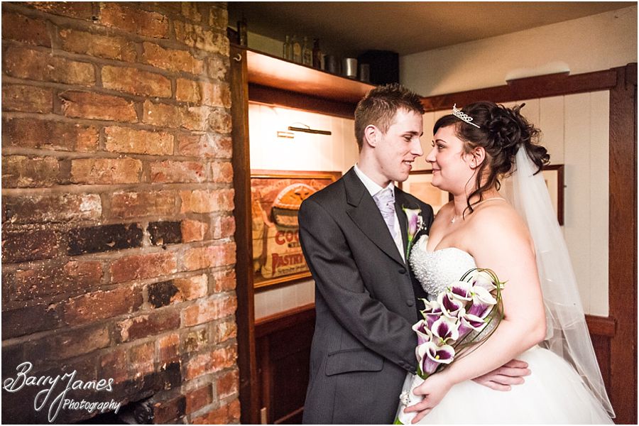 Creative Bride and Groom portraits at The Mill in Worston by Staffordshire Contemporary Wedding Photographer Barry James
