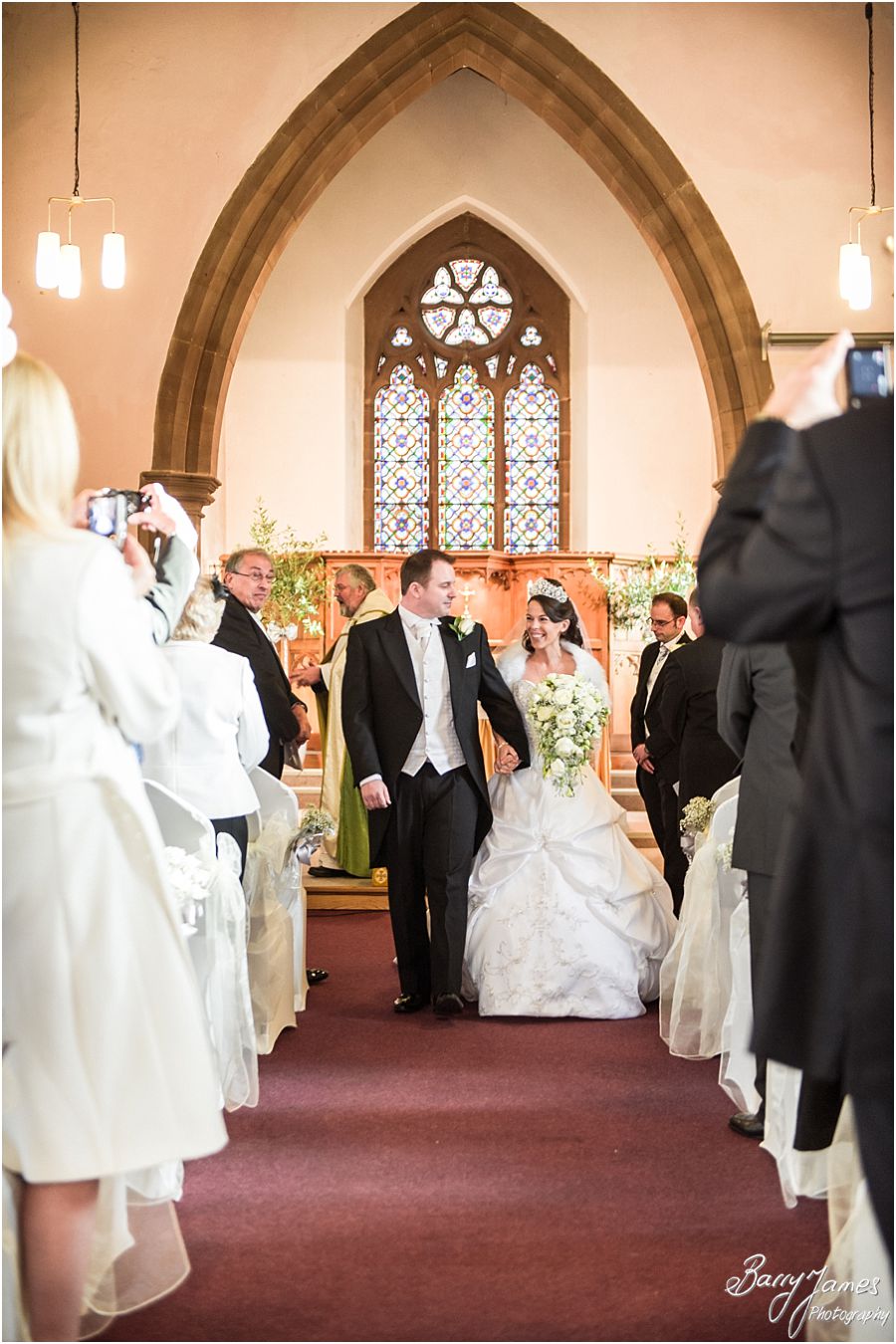 Award winning unobtrusive wedding photography at St Pauls Church in Brewood by Stafford Wedding Photographers Barry James