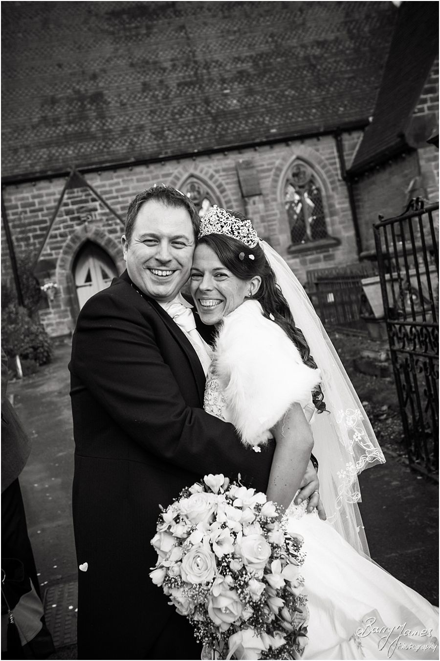 Contemporary and creative wedding photographs at St Pauls Church in Coven by Staffordshire Wedding Photographer Barry James