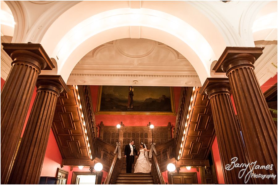 Traditional relaxed winter wedding photographs at Sandon Hall in Stafford by Staffordshire Wedding Photographers Barry James