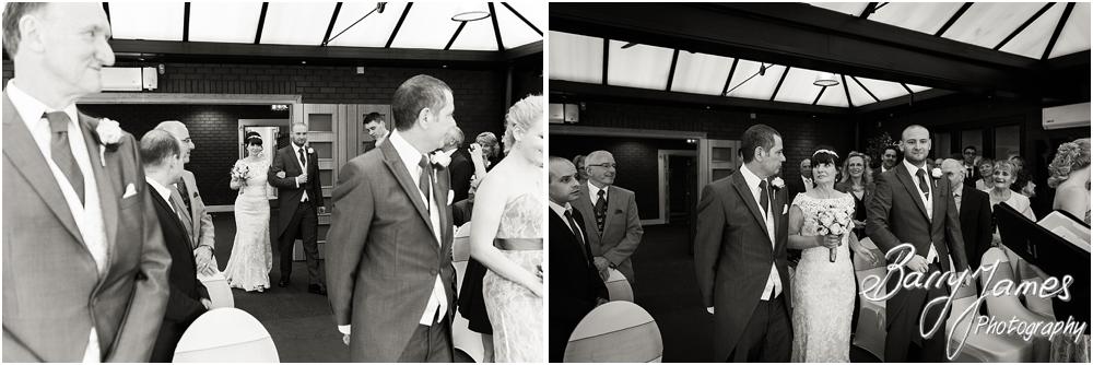 Unobtrusive photographs of the wedding ceremony at Calderfields in Walsall by Walsall Wedding Photographer Barry James