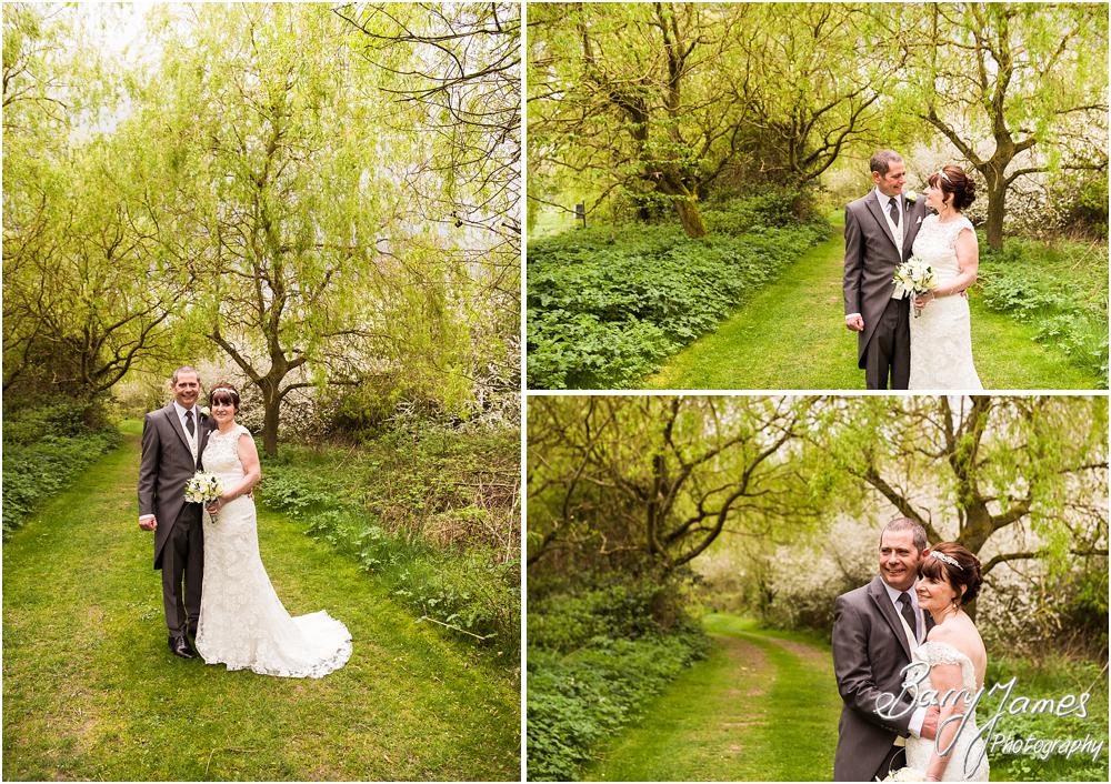 Creative portraits around the grounds of Calderfields in Walsall by Calderfields Wedding Photographers Barry James