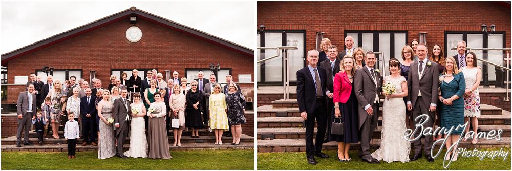 Relaxed formal group photographs on the lawns of Calderfields in Walsall by Calderfields Wedding Photographers Barry James