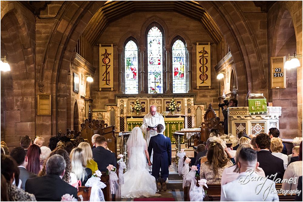 Natural candid photographs capturing the wedding ceremony at St Peters Little Aston in Sutton Coldfield by Sutton Coldfield Wedding Photographer Barry James