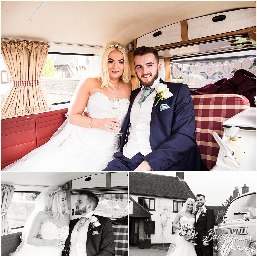 Arriving in style at Oak Farm Hotel in Cannock by CannockWedding Photographer Barry James