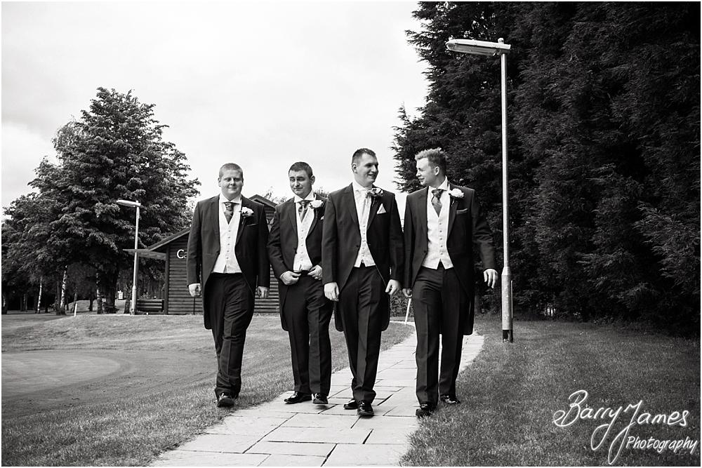 Relaxed photographs of the groomsmen at Calderfields in Walsall by Walsall Golf Club Wedding Photographer