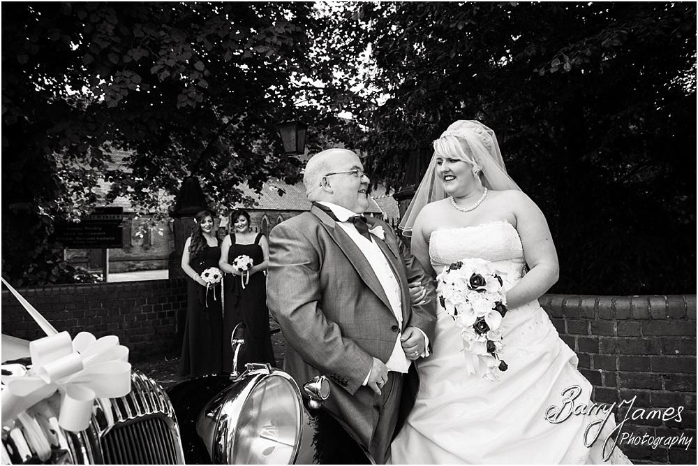 Capturing the arrival of the beautiful bride at St Marks in Great Wyrley by Penkridge Wedding Photographer Barry James