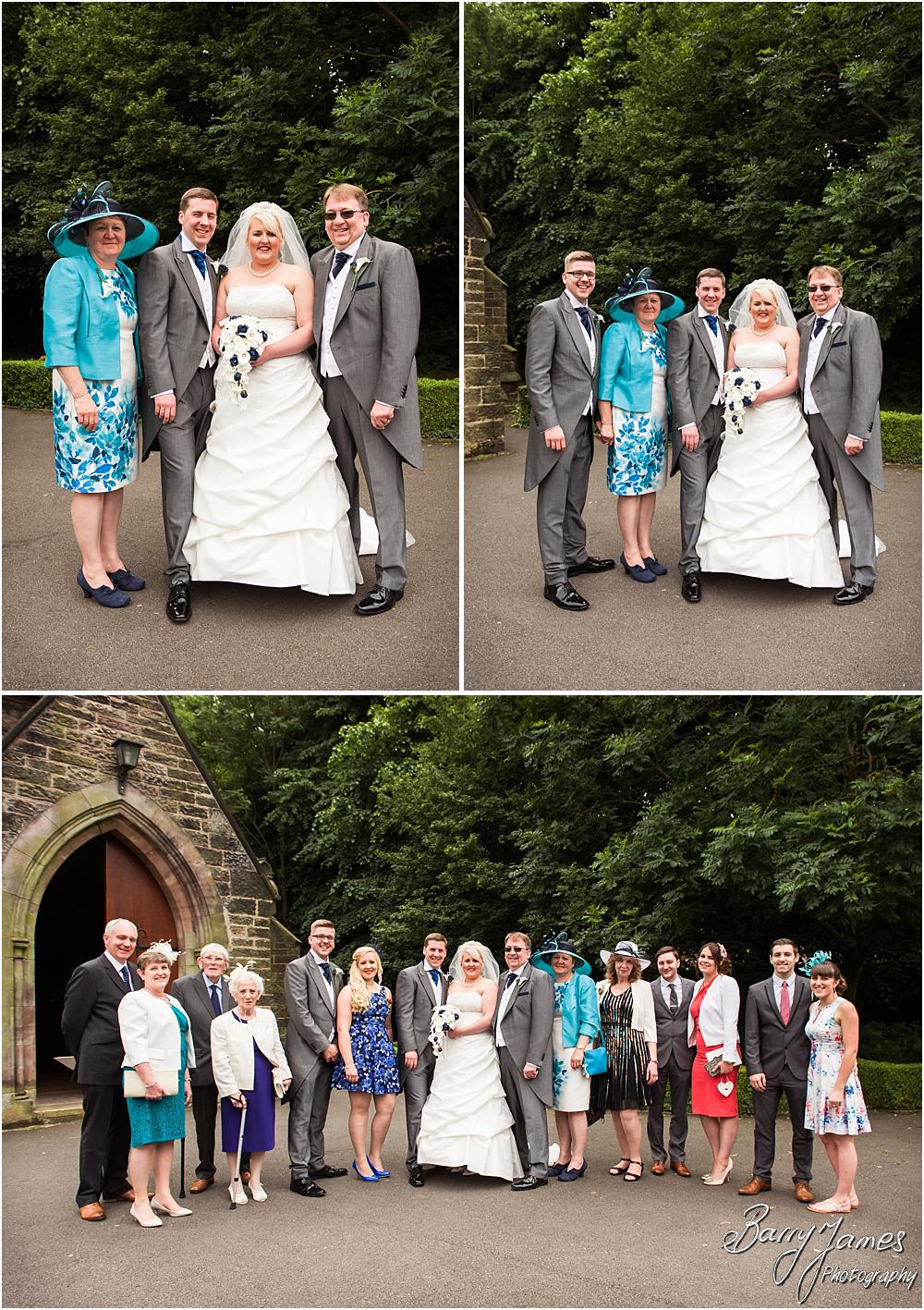 Relaxed family group photographs after the ceremony at St Marks in Great Wyrley by Penkridge Wedding Photographer Barry James