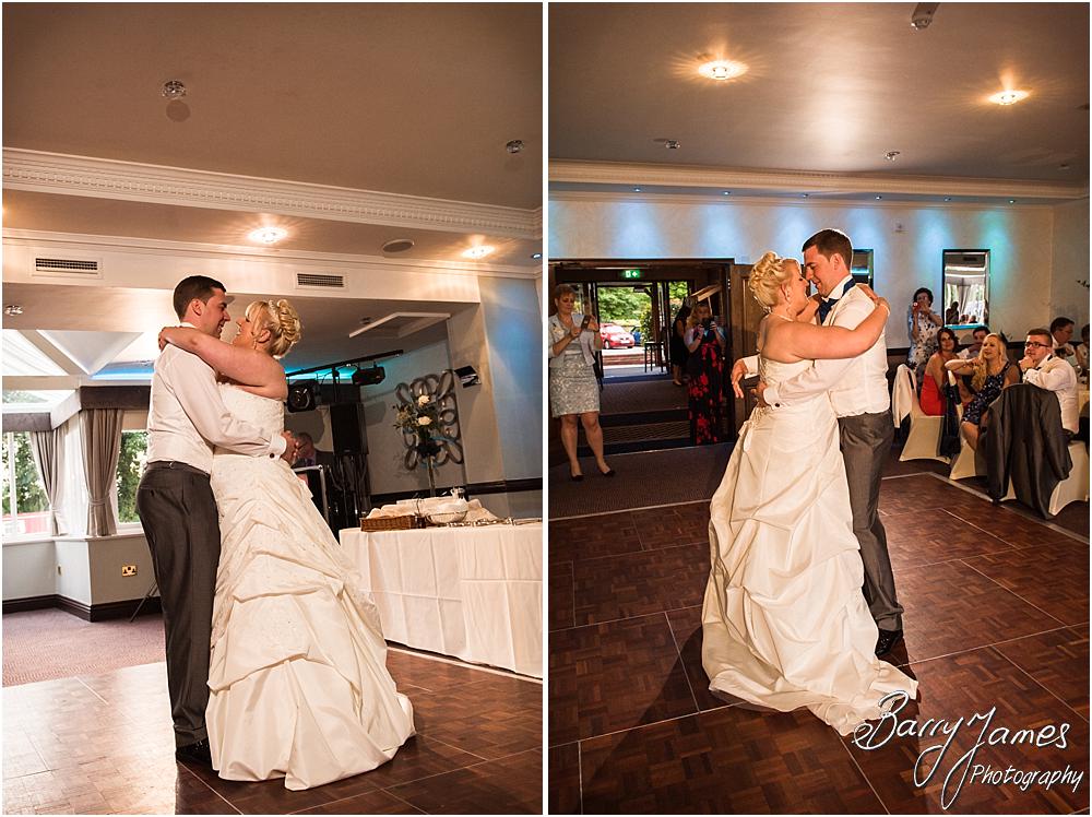 Creative lighting for beautiful photographs of the first dance at The Moat House in Acton Trussell by Penkridge Wedding Photographer Barry James