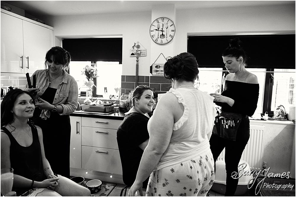 Storytelling candid photographs of the wedding morning and bridal preparations before the wedding at St Marks Church in Great Wyrley by Cannock Wedding Photographer Barry James