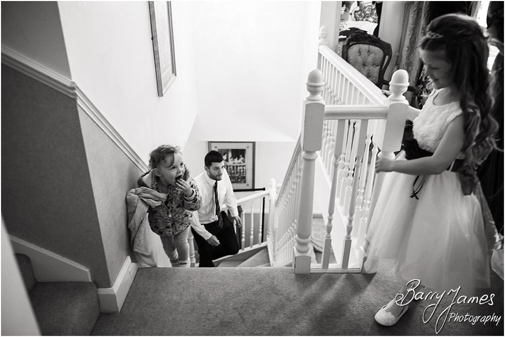 Capturing the final preparations of the bridal party ahead of the wedding at Hoar Cross Hall in Staffordshire by Stafford Wedding Photographer Barry James