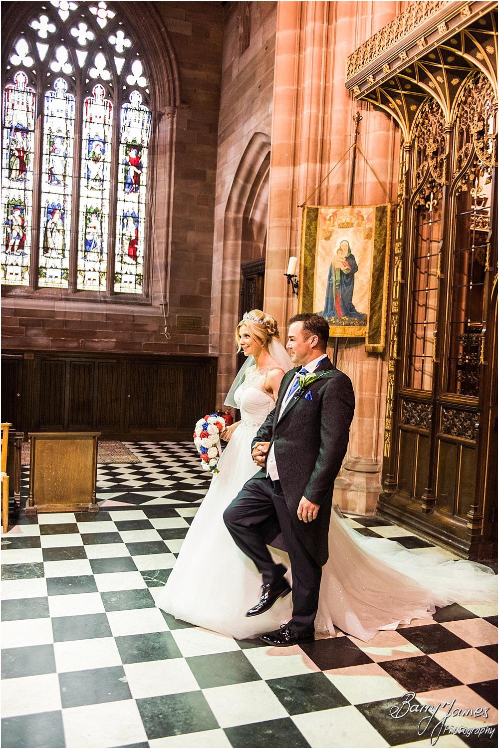 Unobtrusive photographs capturing the wonderful ceremony at Holy Angels at Hoar Cross Hall in Staffordshire by Stafford Wedding Photographer Barry James