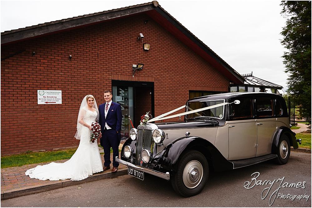 Arriving in style at Calderfields Walsall with Special Day Services captured by Walsall Wedding Photographer Barry James