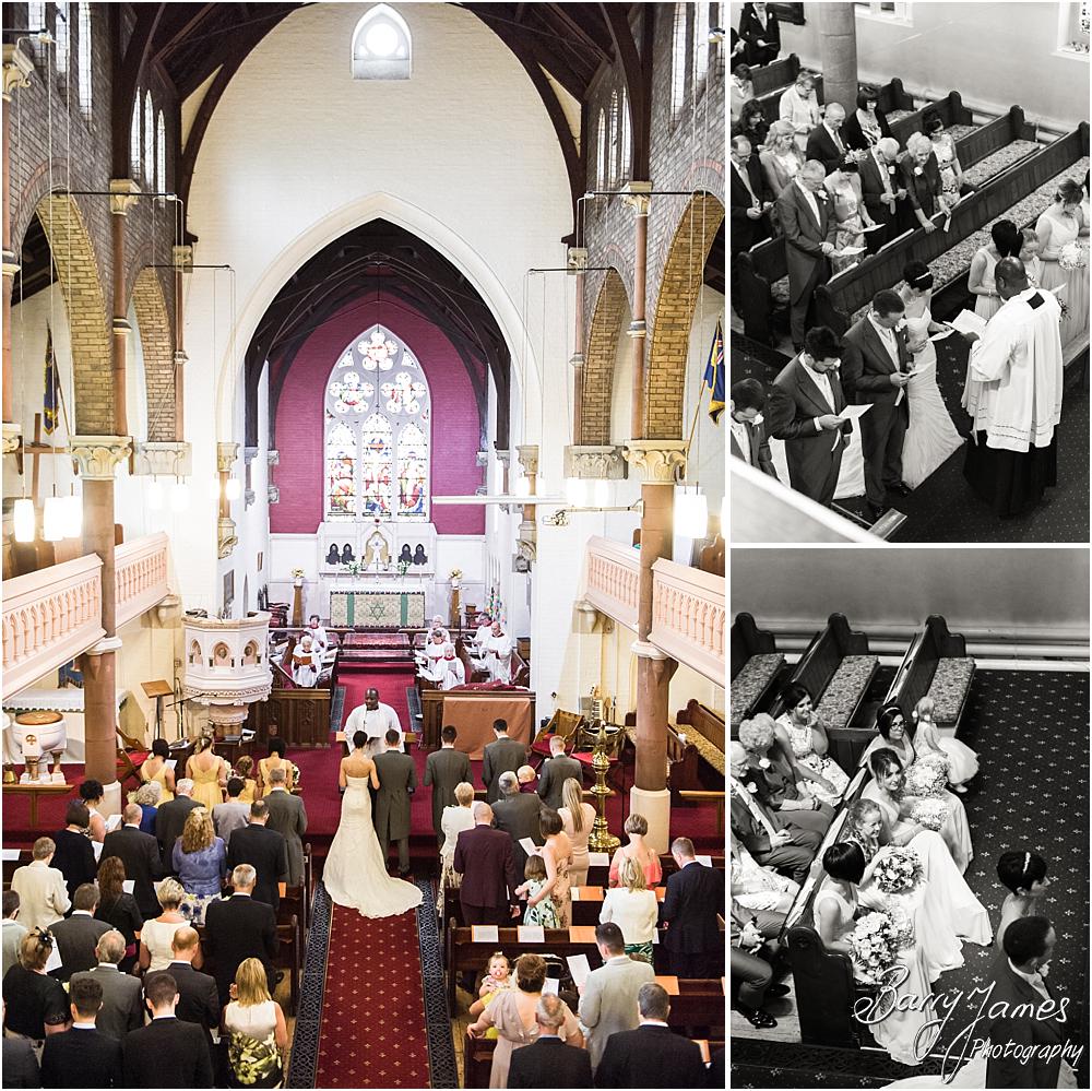 Unobtrusive photographs of the wedding ceremony at All Saints Church in Bloxwich by Walsall Wedding Photographer Barry James