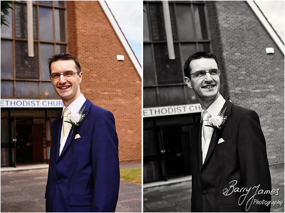 Relaxed photographs of the groomsmen at Brownhills Methodist Church in Walsall by Walsall Wedding Photographer Barry James