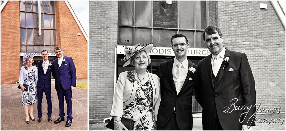 Relaxed photographs of the groomsmen at Brownhills Methodist Church in Walsall by Walsall Wedding Photographer Barry James