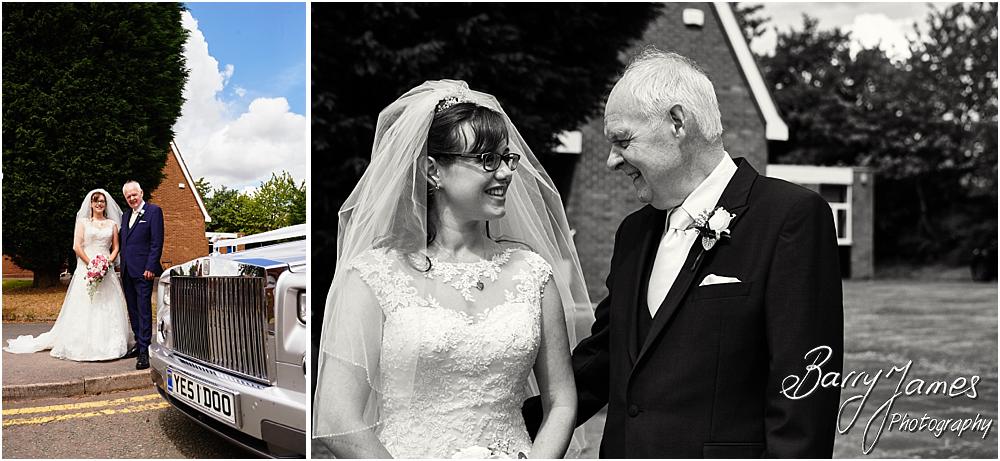 Contemporary portraits of the bridal party at Brownhills Methodist Church in Walsall by Walsall Wedding Photographer Barry James