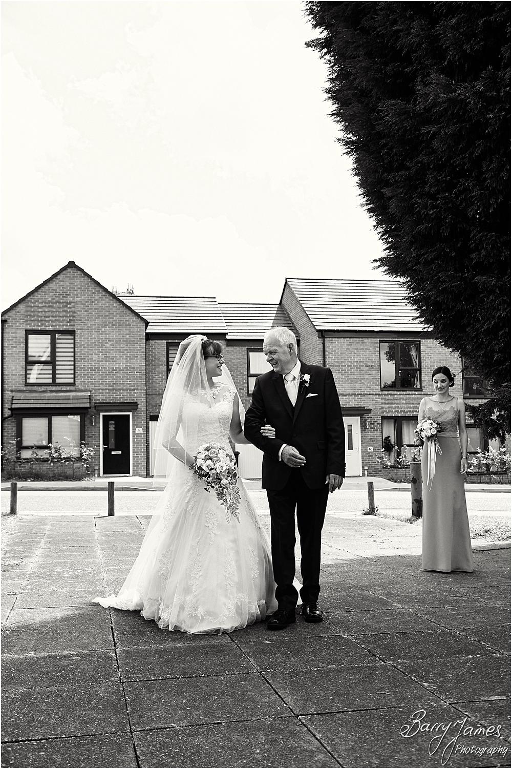 Contemporary portraits of the bridal party at Brownhills Methodist Church in Walsall by Walsall Wedding Photographer Barry James