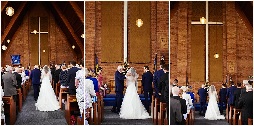 Unobtrusive storytelling photographs of the beautiful wedding ceremony at Brownhills Methodist Church in Walsall by Walsall Wedding Photographer Barry James