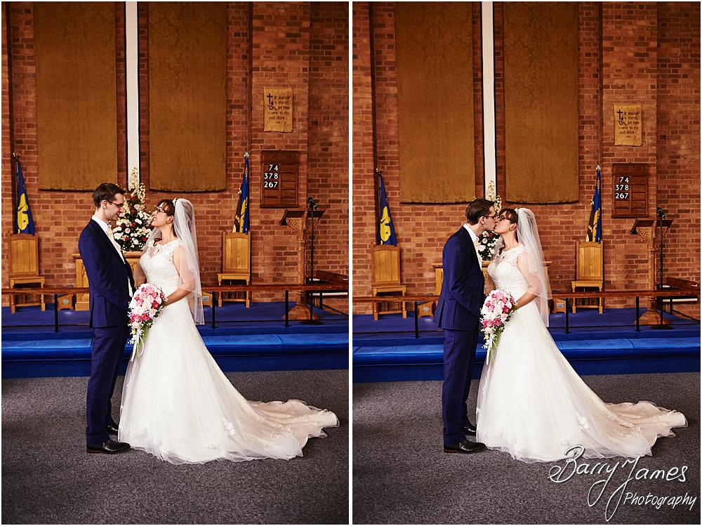 Unobtrusive storytelling photographs of the beautiful wedding ceremony at Brownhills Methodist Church in Walsall by Walsall Wedding Photographer Barry James
