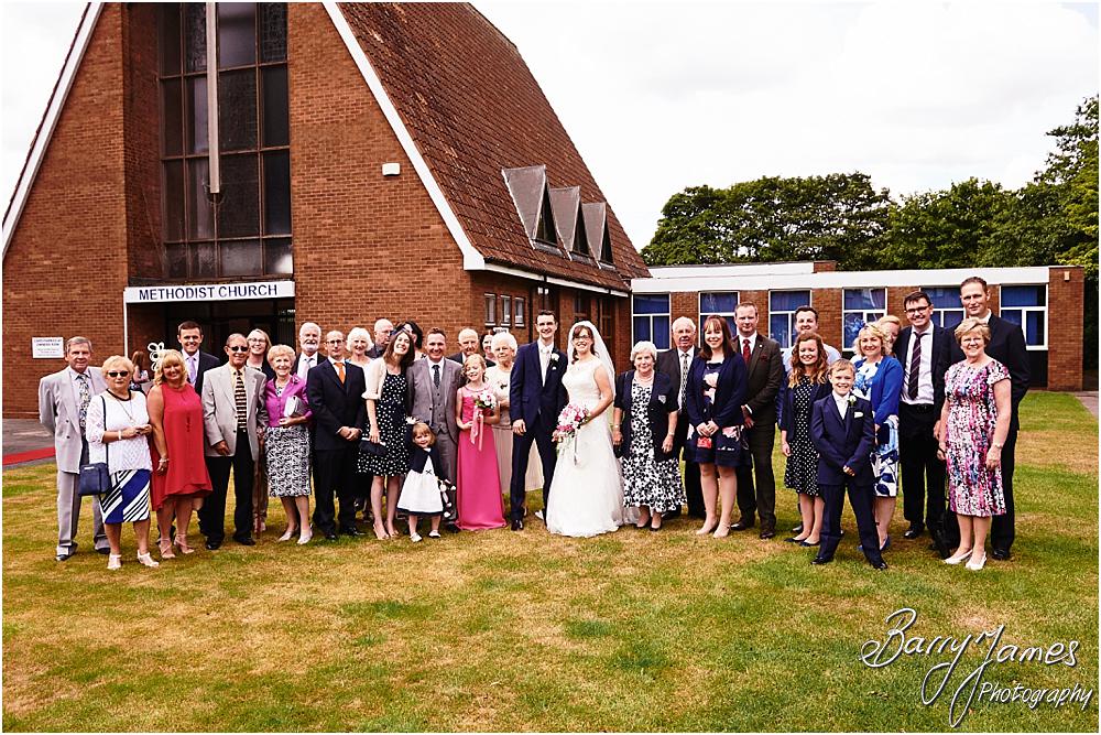 Relaxed family group photographs following the ceremony at Brownhills Methodist Church in Walsall by Walsall Wedding Photographer Barry James