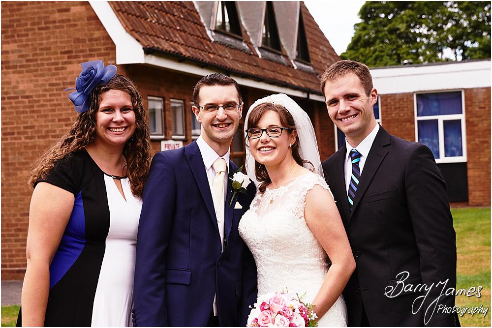 Relaxed family group photographs following the ceremony at Brownhills Methodist Church in Walsall by Walsall Wedding Photographer Barry James