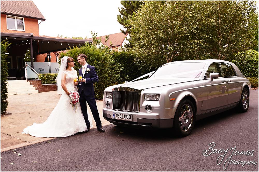 Arriving in style at The Fairlawns in Walsall by Walsall Wedding Photographer Barry James