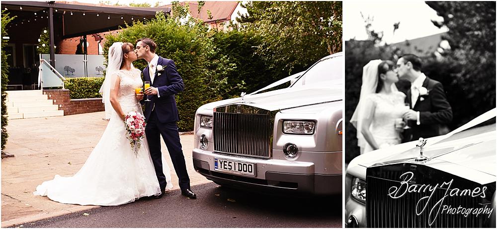 Arriving in style at The Fairlawns in Walsall by Walsall Wedding Photographer Barry James