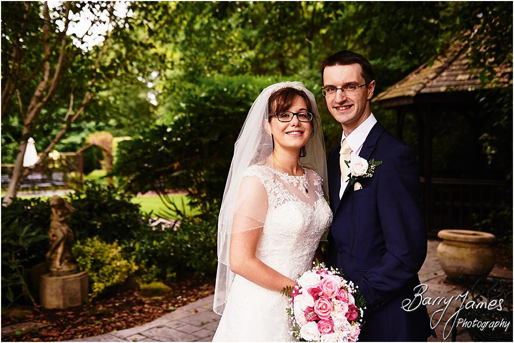 Creative contemorpary portraits around the stunning gardens at The Fairlawns in Walsall by Walsall Wedding Photographer Barry James