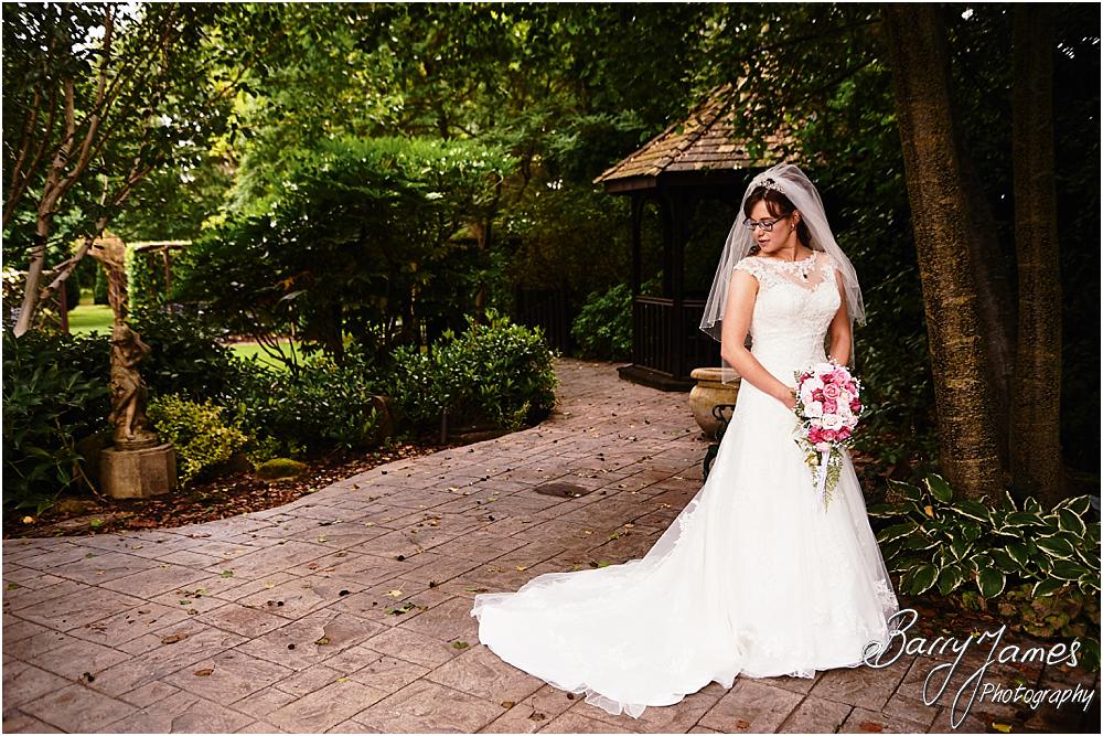 Creative contemorpary portraits around the stunning gardens at The Fairlawns in Walsall by Walsall Wedding Photographer Barry James