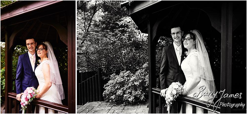 Relaxed elegant portraits of the bride and groom around the grounds of The Fairlawns in Walsall by Walsall Wedding Photographer Barry James