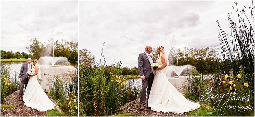 Stunning lakeside portraits of the Bride and Groom at Calderfields in Walsall by Walsall Wedding Photographer Barry James