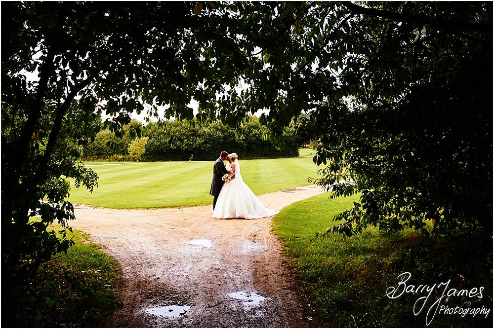 Utilising the fabulous gardens at Calderfields in Walsall for creative portraits of the bride and groom with Calderfields Wedding Photographer Barry James