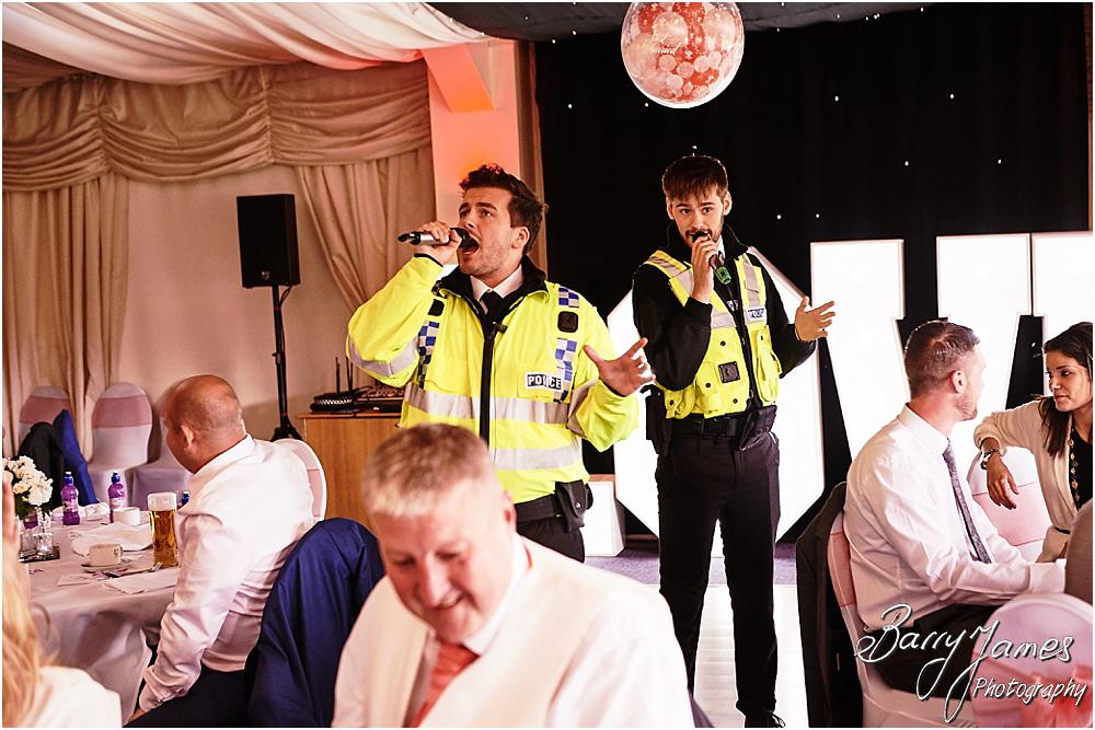 Afternoon entertainment with singing policemen at Calderfields in Walsall by Calderfields Wedding Photographer Barry James