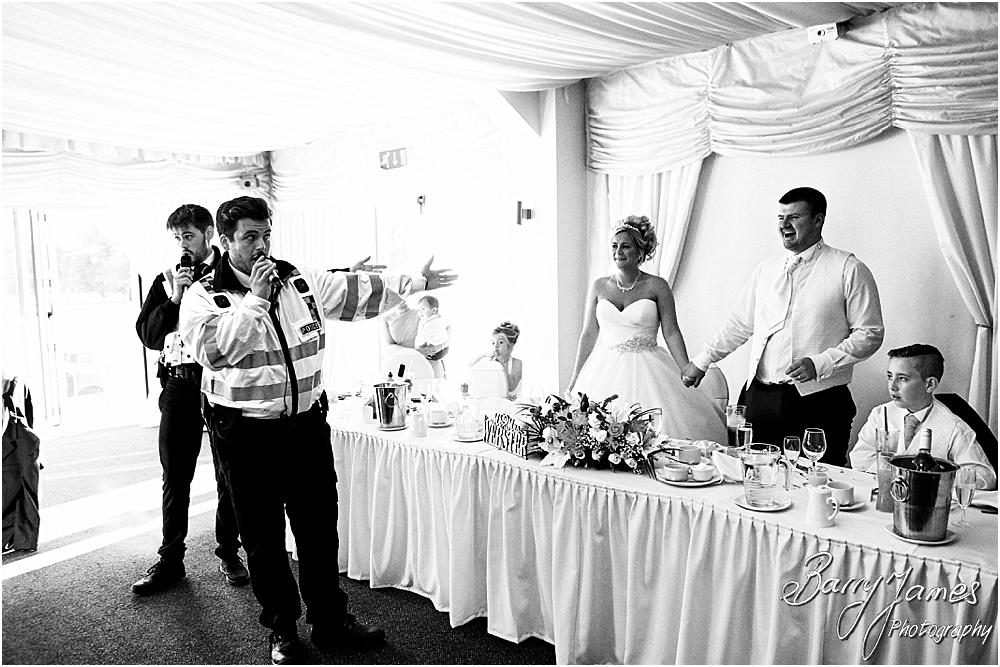 Afternoon entertainment with singing policemen at Calderfields in Walsall by Calderfields Wedding Photographer Barry James
