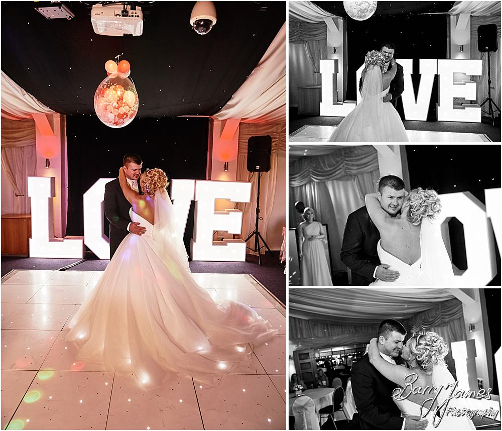 Creative photographs of the fabulous first dance at Calderfields in Walsall by Calderfields Wedding Photographer Barry James