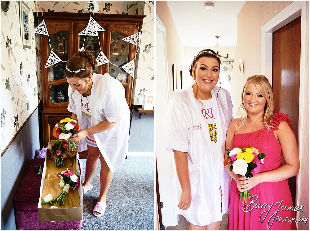 Candid photos of the bridal preparations at Chateau Impney at Droitwich by Wedding Photographer Barry James
