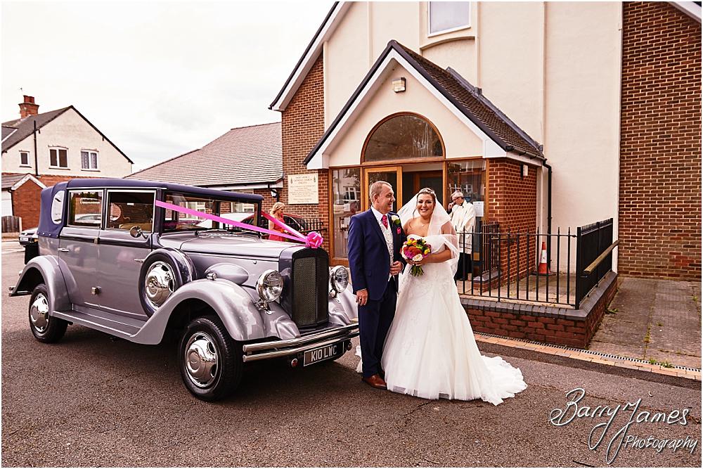 Contemporary bridal party portraits at St Annes at Streetly by Wedding Photographer Barry James