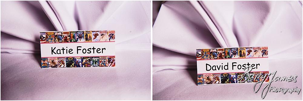 Fabulous detailing for the wedding breakfast at Chateau Impney at Droitwich by Wedding Photographer Barry James