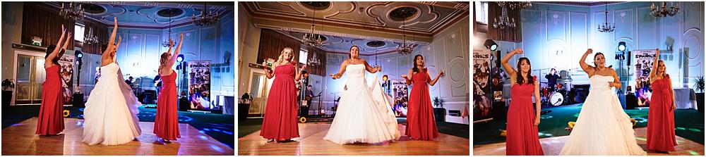 Capturing the fun of the wedding reception at Chateau Impney at Droitwich by Wedding Photographer Barry James